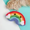 KNIT KNACKS Happy Rainbow Organic Knit Dog Toy