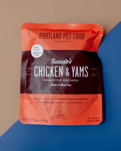 PORTLAND PET FOOD COMPANY Tuxedo's Chicken & Yams Meal Pouch For Dogs (Made In The USA)