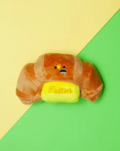 BITE ME Buttered Croissant Nosework Dog Toy