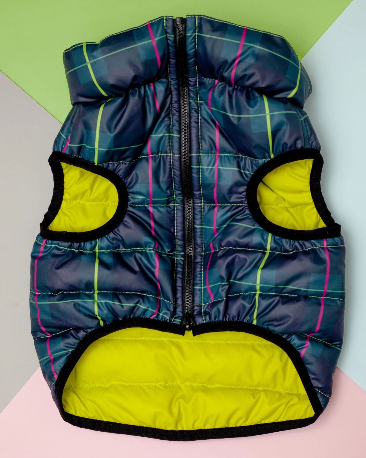 AIRYVEST For DOG & CO. Reversible AiryVest In Hunter Plaid + Neon Yellow (DOG & CO. Exclusive) - Image 5