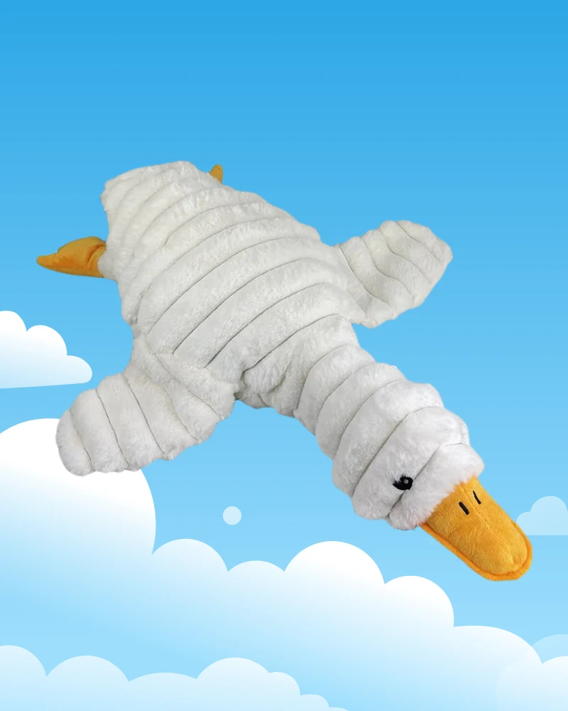 PET LOU Gus The Goose Plush Squeaky Dog Toy - Image 3
