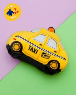 P.L.A.Y. Canine Commute Taxi Plush Crinkle + Squeaky Dog Toy