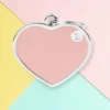 MY FAMILY Handmade Heart Tag In Blush Pink Custom Pet ID Tag