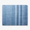 MI COCINA Striped Denim Placemat In Light Wash (Made In The USA)