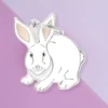 MY FAMILY White Rabbit Custom Pet ID Tag