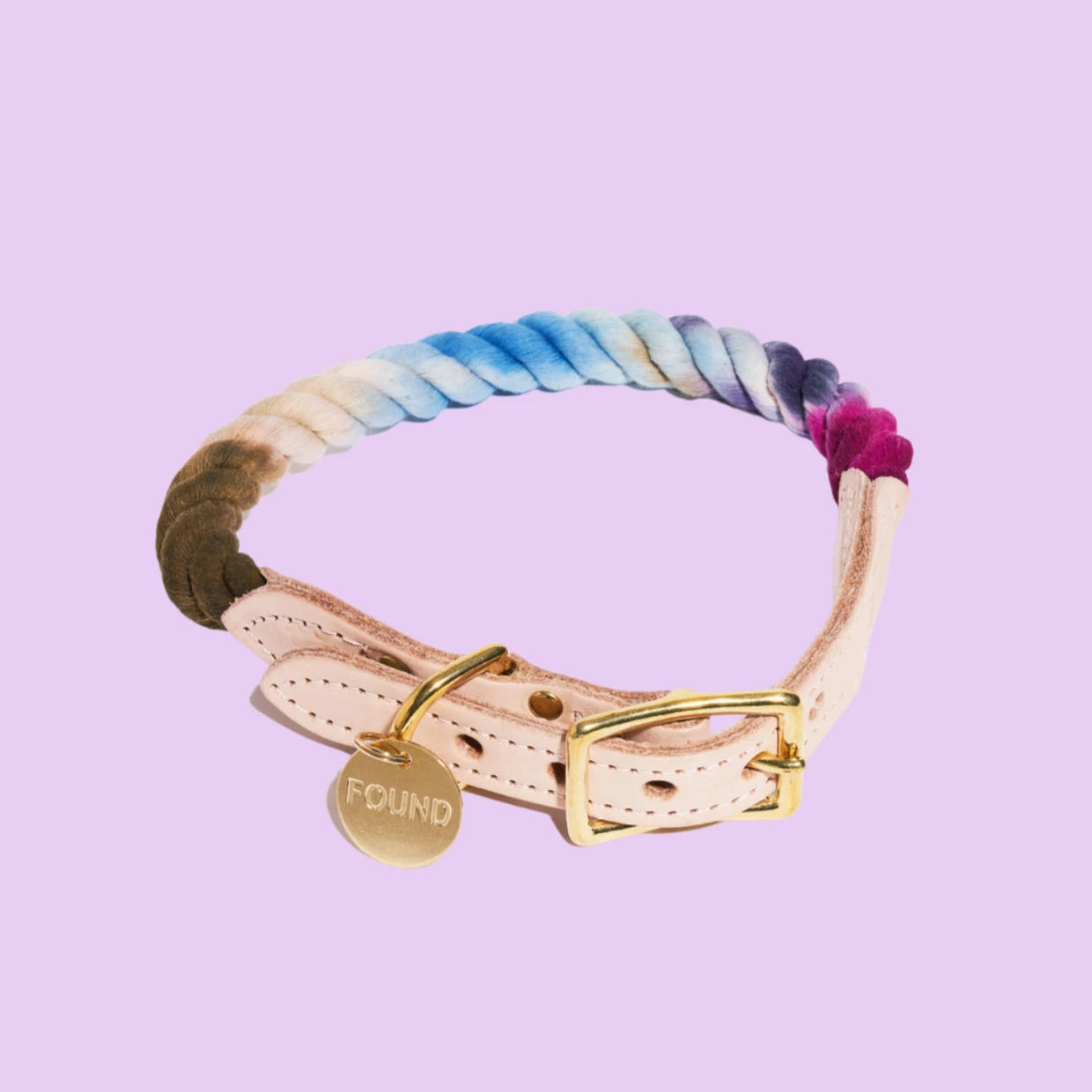 FOUND MY ANIMAL Rope Dog Collar In Mood Ring (FINAL SALE)