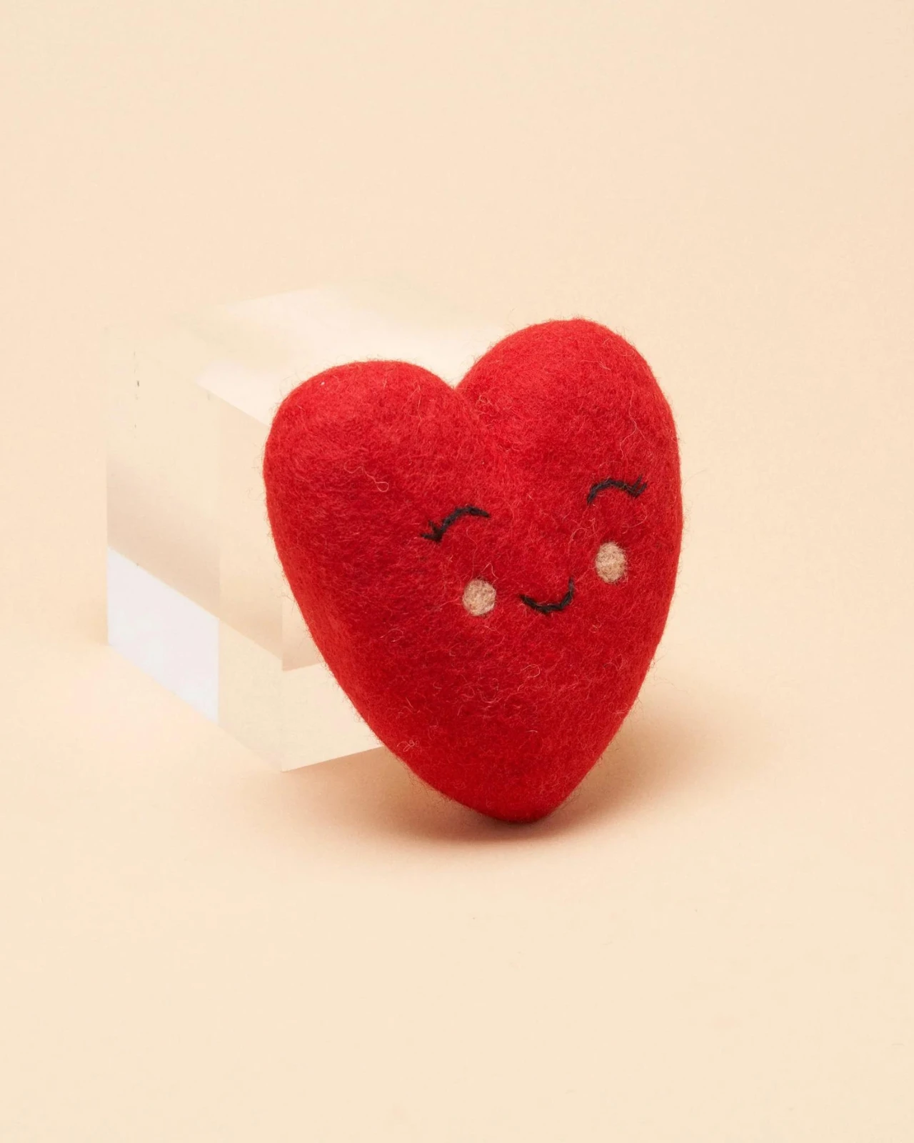 GONE TO THE DOGS Wool Handrolled Heart Dog Toy - Image 2