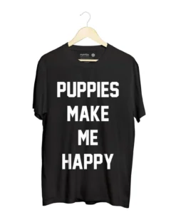PUPPIES MAKE ME HAPPY Puppies Make Me Happy Uni-Sex Crewneck Tee