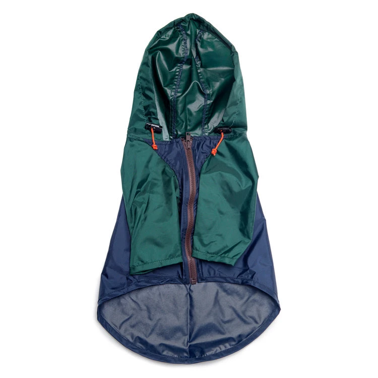 WAGWEAR Nylon Colorblock Dog Rainbreaker In Hunter Green & Navy (Exclusive To DOG & CO.) - Image 4